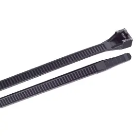 199207 Ancor 8 Inch Uv Black Heavy Duty Cable Zip Ties - 100 Pack