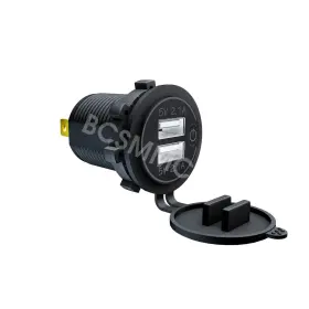 Bcsmmcar 160518822370 Car Cigarette Lighter Socket Dual Usb Port Fast Charger Power Adapter 4.2a 12v