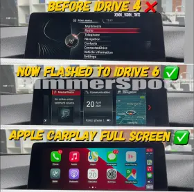 Id6-fs-carplay-upgrade Bmw Mini Nbt Evo Idrive 4 To 6 With Fullscreen Apple Carplay Lifetime Map