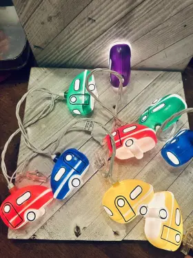 Camco Marine 014717426558 Party Lights Retro Travel Trailer Blow Mold Christmas Holiday Working