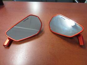 Coxcom Mt-1633-rd H-d Mirrors Pair Touring Softail Dyna Red Anodized W Carbon Fiber Inserts
