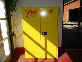 Wb298541 Global Industrial Bm45/wb298541 Flammable Cabinet Manual Close Dbl Door 45 Gal 4 Adj Shelves