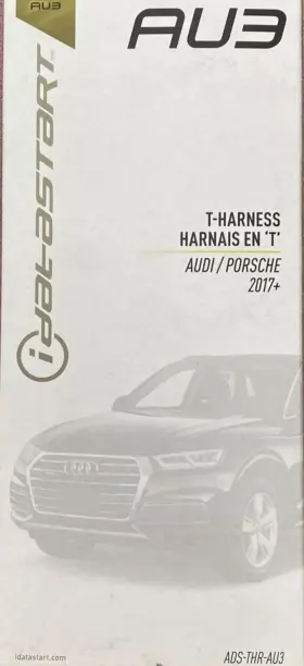 Ads-thr-au3 Idatastart New Plug And Play T-harness 2017 Audi / Porsche Vehicles