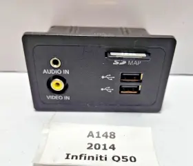 284h34ga0b Infiniti 2014-2015 Oem Q50 Front Center Console Usb Aux Jack Port With Sd Card