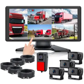 Ip-1036-dvrhpx5 Iposter 5ch 10.36 Inch Touchable Monitor Dvr 1080p Backup Camera For Truck 360 Surveillance Ip-1036-dvrhpx5 Iposter 5ch 10.36 Inch Touchable Monitor Dvr 1080p Backup Camera For Truck 360 Surveillance