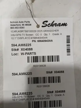 68640943aa Jeep Grand Cherokee 2025 Info-gps-tv Screen 3136628