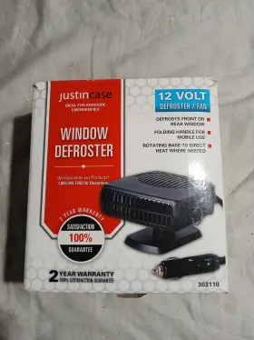 303110 Justincase 12 Volt Automobile Defroster / Fan Emergency Heater