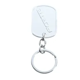 Ue090-ay721 Kia New Oem Forte Text Logo Dog Tag Style Silver Key Chain
