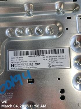 Mercedes-benz 2469004316 Audio Equipment Radio 172 Type Slk300 Amplifier Fits 16 Slk 9772992