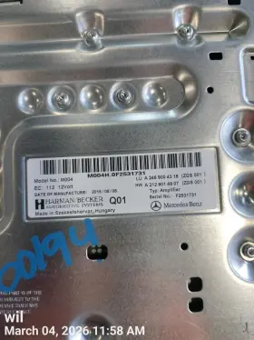 2469004316 Mercedes-benz Audio Equipment Radio 172 Type Slk300 Amplifier Fits 16 Slk 9772992