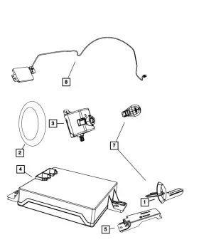 5026457al Mopar Genuine 2009 Dodge Challenger Integrated Key Fob Transmitter Kit 5026457al Mopar Genuine 2009 Dodge Challenger Integrated Key Fob Transmitter Kit