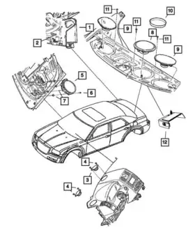 5030126ac Mopar Genuine 2006-2011 Dodge Challenger Door Speaker Front Right 5030126ac Mopar Genuine 2006-2011 Dodge Challenger Door Speaker Front Right