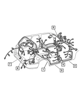56042221ah Mopar Genuine 01-04 Jeep Grand Cherokee Front Door Wiring Driver Side 56042221ah Mopar Genuine 01-04 Jeep Grand Cherokee Front Door Wiring Driver Side