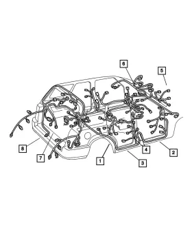 56042878ab Mopar Genuine 2001 Jeep Cherokee Body Wiring Right