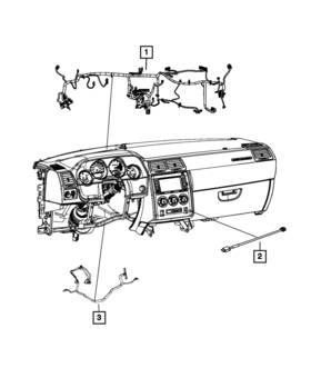 Mopar 68197210ab Genuine 2014 Dodge Challenger Instrument Panel Wiring
