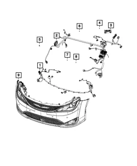 68445815ab Mopar Genuine 2020 Chrysler Pacifica Voyager Front Fascia Wiring