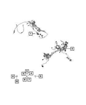 68516175aa Mopar Genuine 2021 Ram 2500 3500 Dashboard Left Wiring Harness