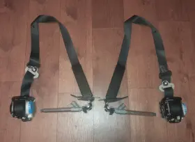 Tkk-ah2-g2668 Nissan 2016- 2020 Rogue Front Left Right Seat Belts Pair Black Oem