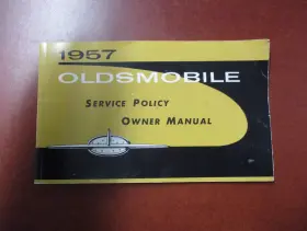 570685 Oldsmobile 1957 Service Policy Owner Manual Booklet P/n Modern Reprint Nr