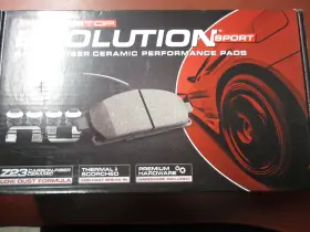 Z23-1912 Powerstop Evolution Sport Carbon Fiber Ceramic Break Pads Open Box Qs
