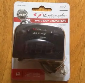 Baf-m2 Schumacher Electric 12v Battery Monitor Car Voltage Charge Reader - New Sealed