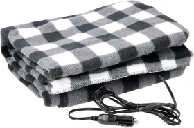 75-bp700 Stalwart Heated Blanket - 12-volt Electric 43 Inch L X 59 W Black/white Plaid
