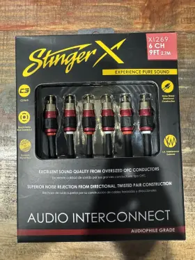 Xi269 Stinger 047442085703 X 6-channel Rca Connection Cable 9ft 2.7m X2 Series