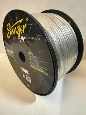 Shw18c Stinger 8 Gauge Clear Ofc Power Wire Cable 250 Foot Roll / Brand New
