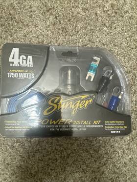Stinger Sk141 New 4 Gauge Amplifier 1750 Watt Install Accessory Kit Car Audio