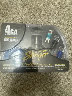 Sk141 Stinger New 4 Gauge Amplifier 1750 Watt Install Accessory Kit Car Audio