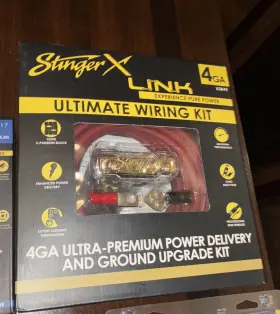 X2k41 Stinger X Series 4 Gauge Power Ground Ultimate Premium Amplifier Amp Wiring Kit
