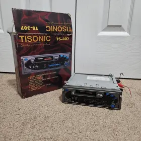 Ts-307 Tisonic Vintage Am/fm Car Radio Cassette Player 75 Watts Detachable Face Plate