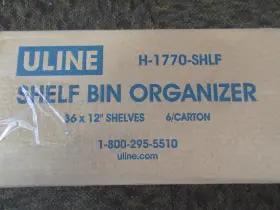 H-1770-shlf Uline H-1770 Replacement Shelves 36x12 Set Of 2 New Bin Organizer Rack Qs
