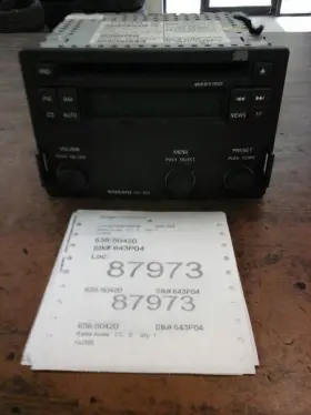 638-50420 Volvo Audio Equipment Radio 4 Cylinder Vin Vs Receiver Fits 04 40 Series 83978