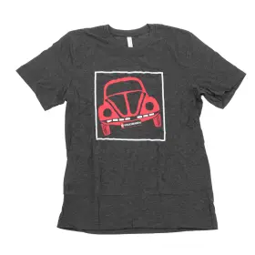 Drg-013-077-gr-ylg Vw New Oem Volkswagen Beetle T-shirt Gray Large