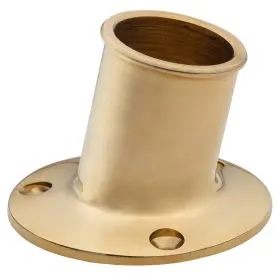 S-5003bc Whitecap 725060500337 Top Mount Flag Pole Socket 1-1/4 Inch Id - Polished Brass