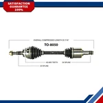 Front Driver Side Cv Axle Joint For Toyota Camry 2006 2005 2004 2003 New. Price: $129.19.