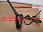 2007-2011 Honda Cr-v Crv Roof Antenna Mast Rod With Base Black Oem One Plug Used. Price: $37.99.