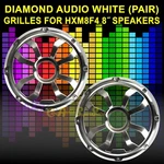 Pair Diamond Audio HXM8FGW Stainless White 2 Piece 8" Speaker Grills For HXM8F4 New. Price: $44.44.