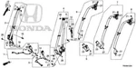 Genuine Honda Outer Set Front Seat Belt *NH556L* (grayge) 04814-TR3-A00ZB New. Price: $193.58.
