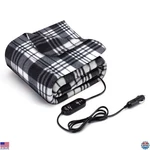 Cozy Heated Car Blanket - Electric Throw, Temp Settings, 12/24V, 59X43 New. Price: $73.01.