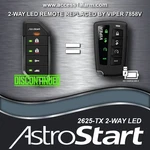 Astrostart 2625D-TX 2-WAY Led 1-MILE Replacement Remote Control New Viper 7858V. Price: $139.99.