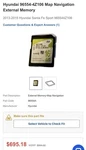 96554-4Z106 Map Navigation External Memory 2013-2015 Hyundai Santa Fe Sport Oem New. Price: $119.99.
