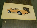 Oem 1974 Chevrolet Corvette Stingray Dealership Display Picture - Cardboard Used. Price: $119.00.