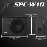 Audioconrol Space Series SPC-W10 Sealed Subwoofer Enclosure 10" Wedge Truck Box New. Price: $479.00.