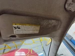 2013 Toyota Prius Passenger Sun Visor Tan Used 4DR Htbk 268-11081R. Price: $84.95.