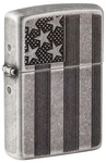 Zippo Armor Antique Silver Flag Windproof Pocket Lighter, 28974 New. Price: $90.00.