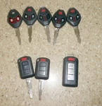 Lot Of 8 Oem Mitsubishi Key Fob Remotes - Tested Used. Price: $99.88.