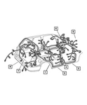 Genuine Mopar 2001 Jeep Cherokee Body Wiring, Right 56042878AB New. Price: $341.00.