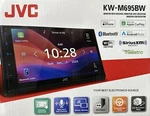 New Jvc KW-M695BW, 2-DIN Digital Media Receiver, W/ Apple Carplay & Android Auto. Price: $399.00.